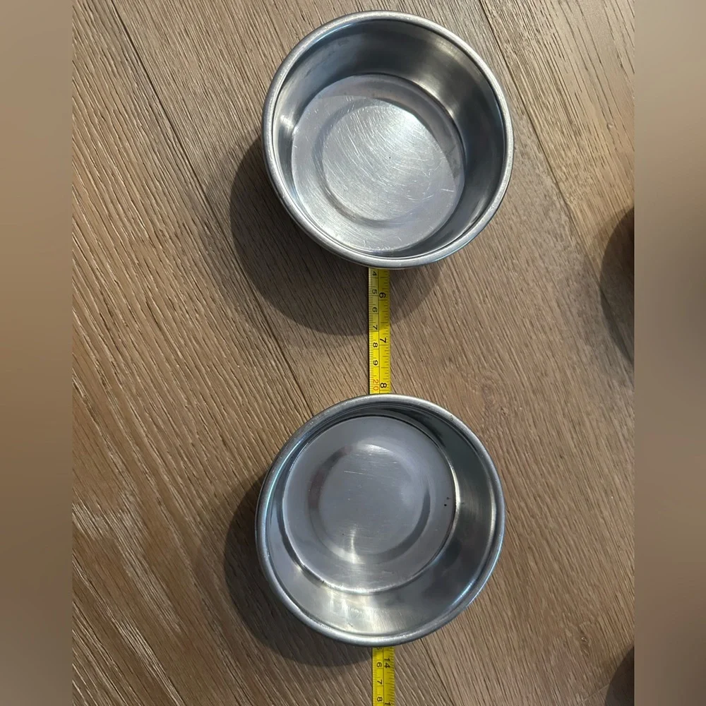 Blue and Pink Pet Feeding Bowls